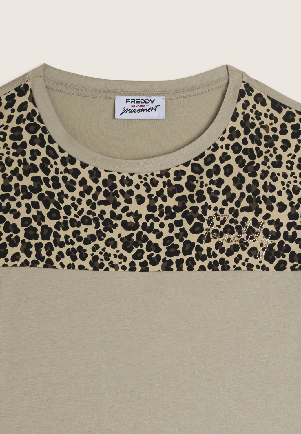 Freddy Animalier T-Shirt Damen Schwarz atmungsaktiv