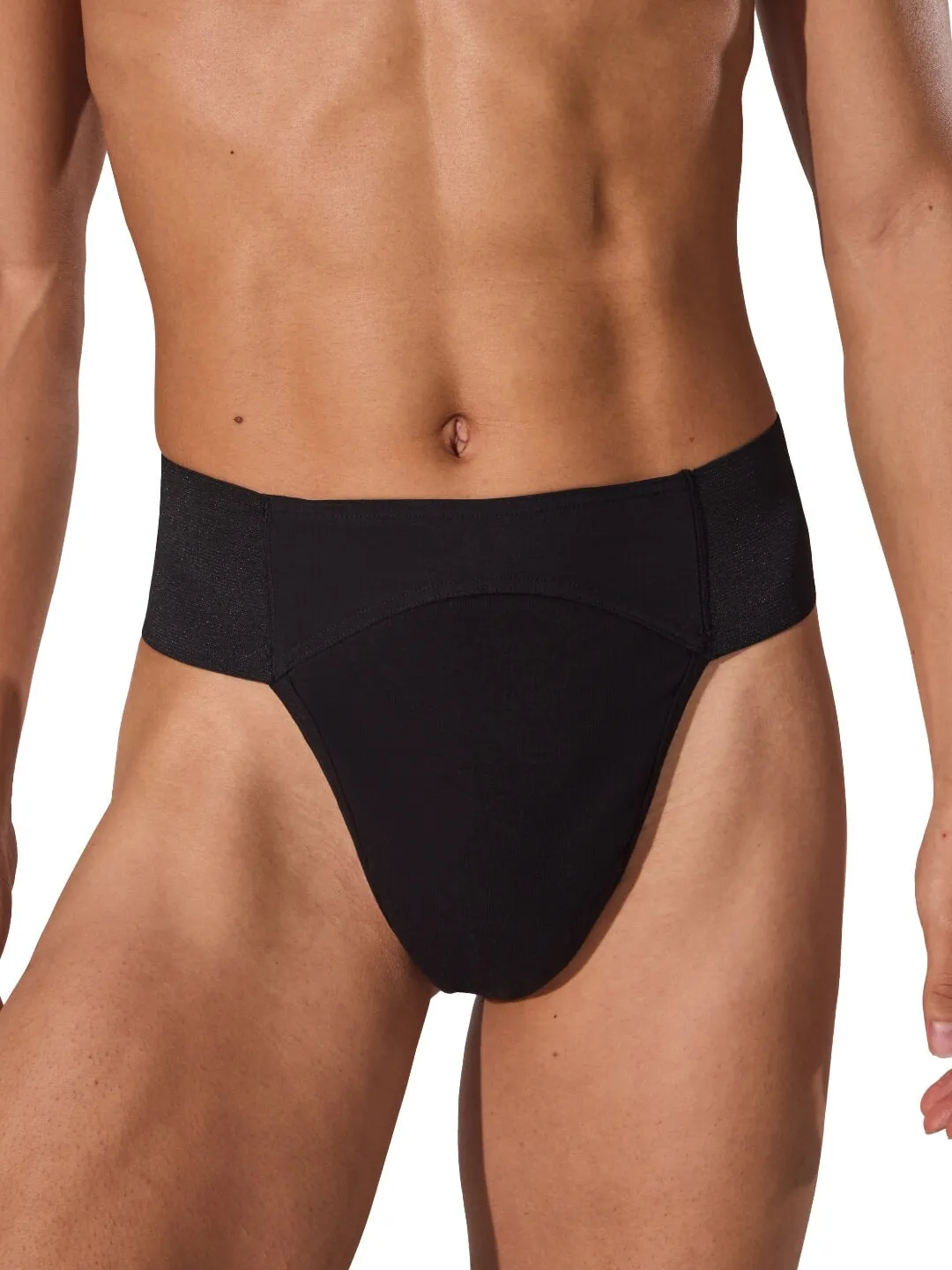 Capezio Quilted Cotton Panel Dance Belt Schwarz Baumwolle