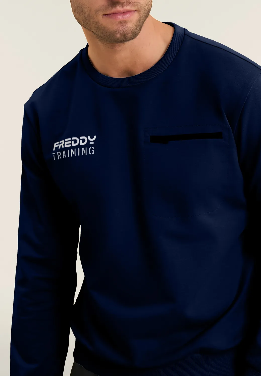 Freddy Baby French Terry Sweatshirt Herren mit Zip-Tasche