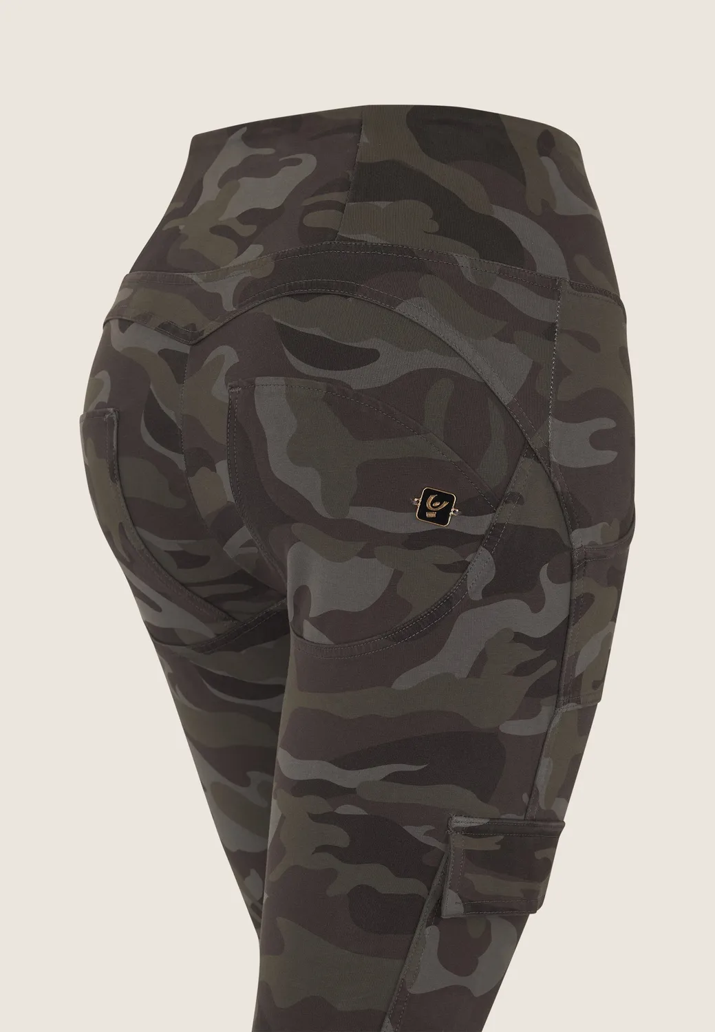 Freddy WR.UP Cargo Push-up Hose Camouflage Blau Jersey