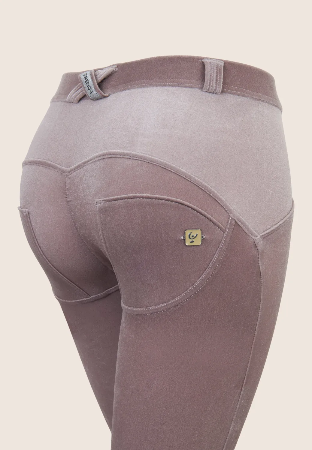 Freddy WR.UP Push-Up Hose Damen Samt-Optik Nero