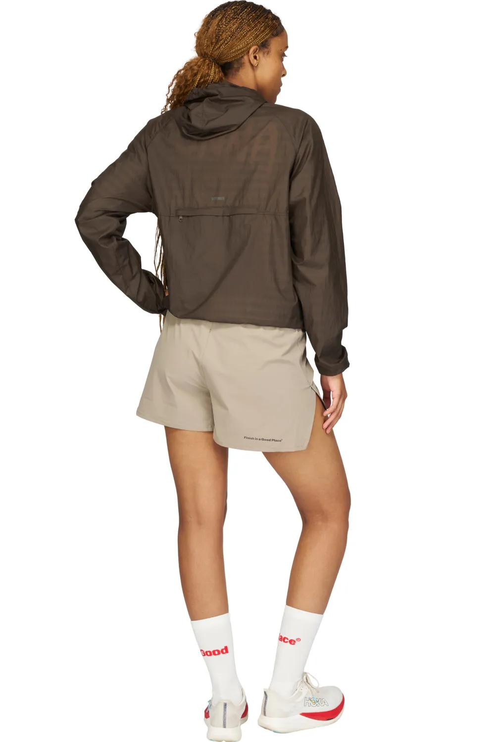 UNNA Smiles Run Jacket W Laufjacke Wren Brown Nylon