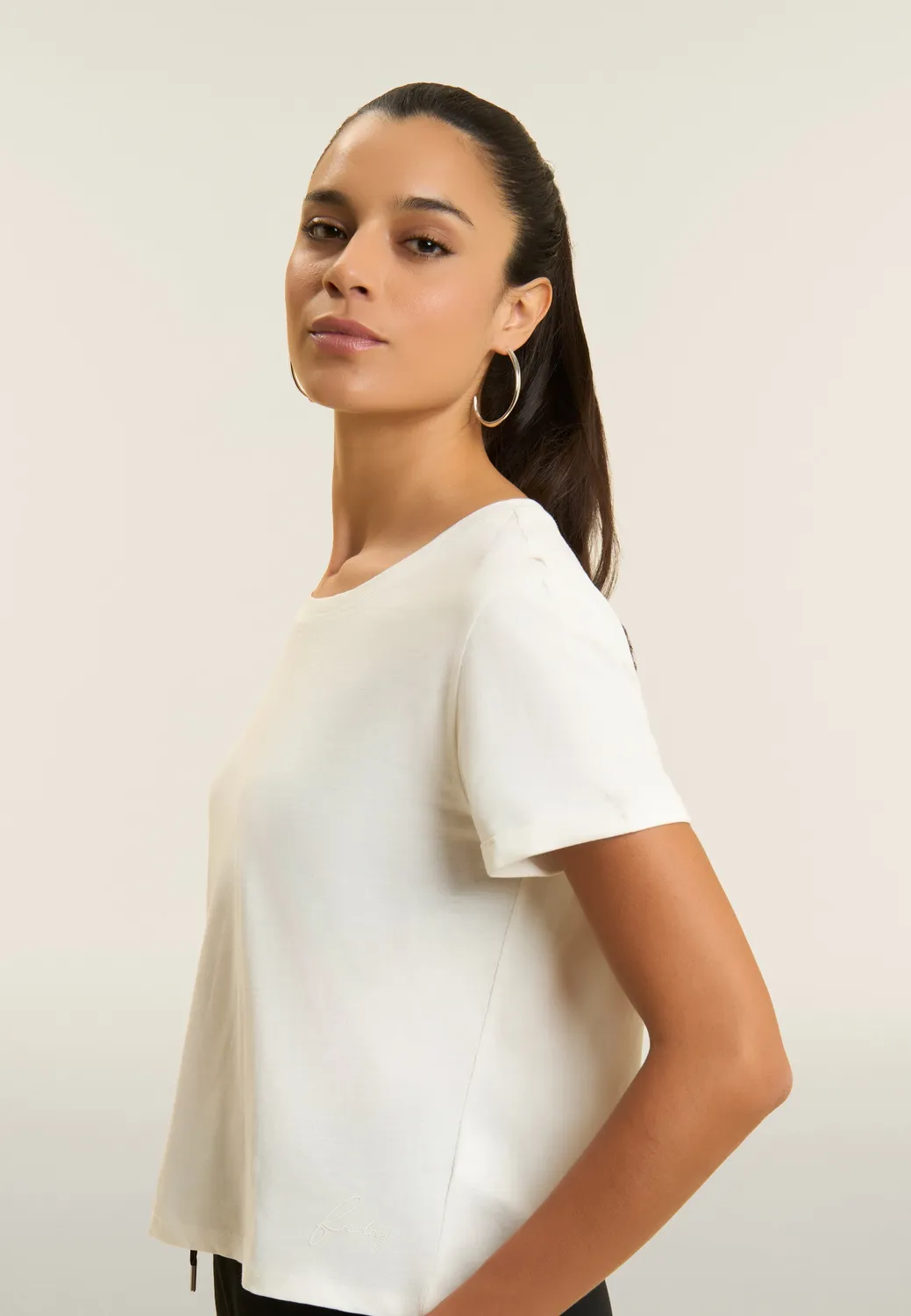 Freddy Cropped T-Shirt Rose Violet F57 Baumwolle