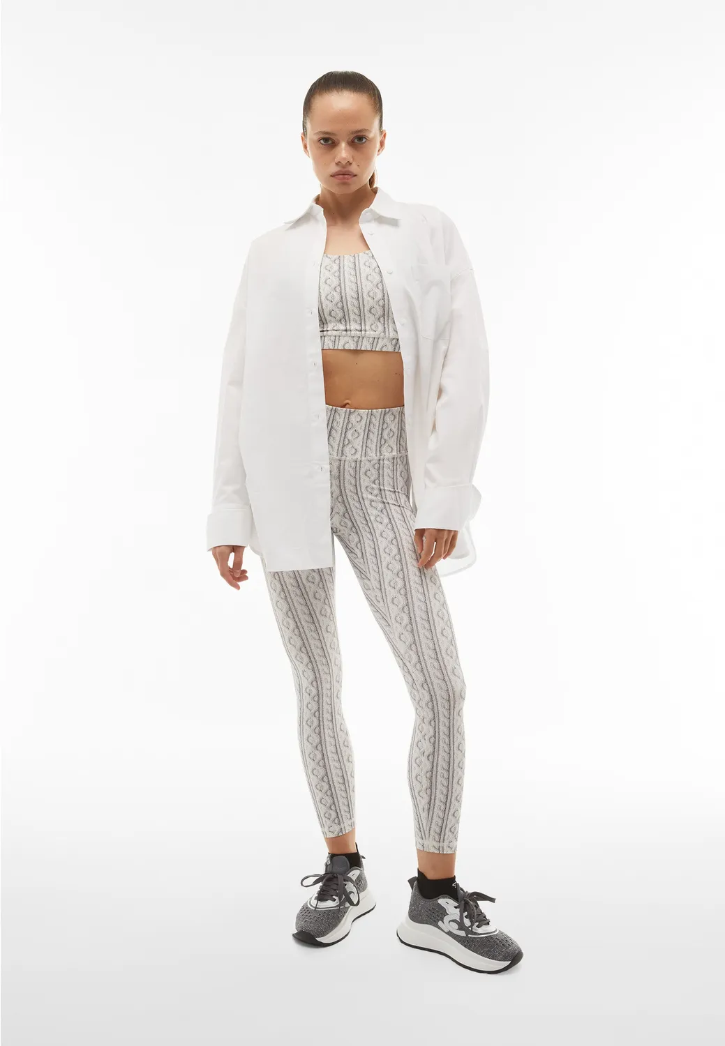 Freddy Sport-BH Tricot-Print grau mittlerer Halt