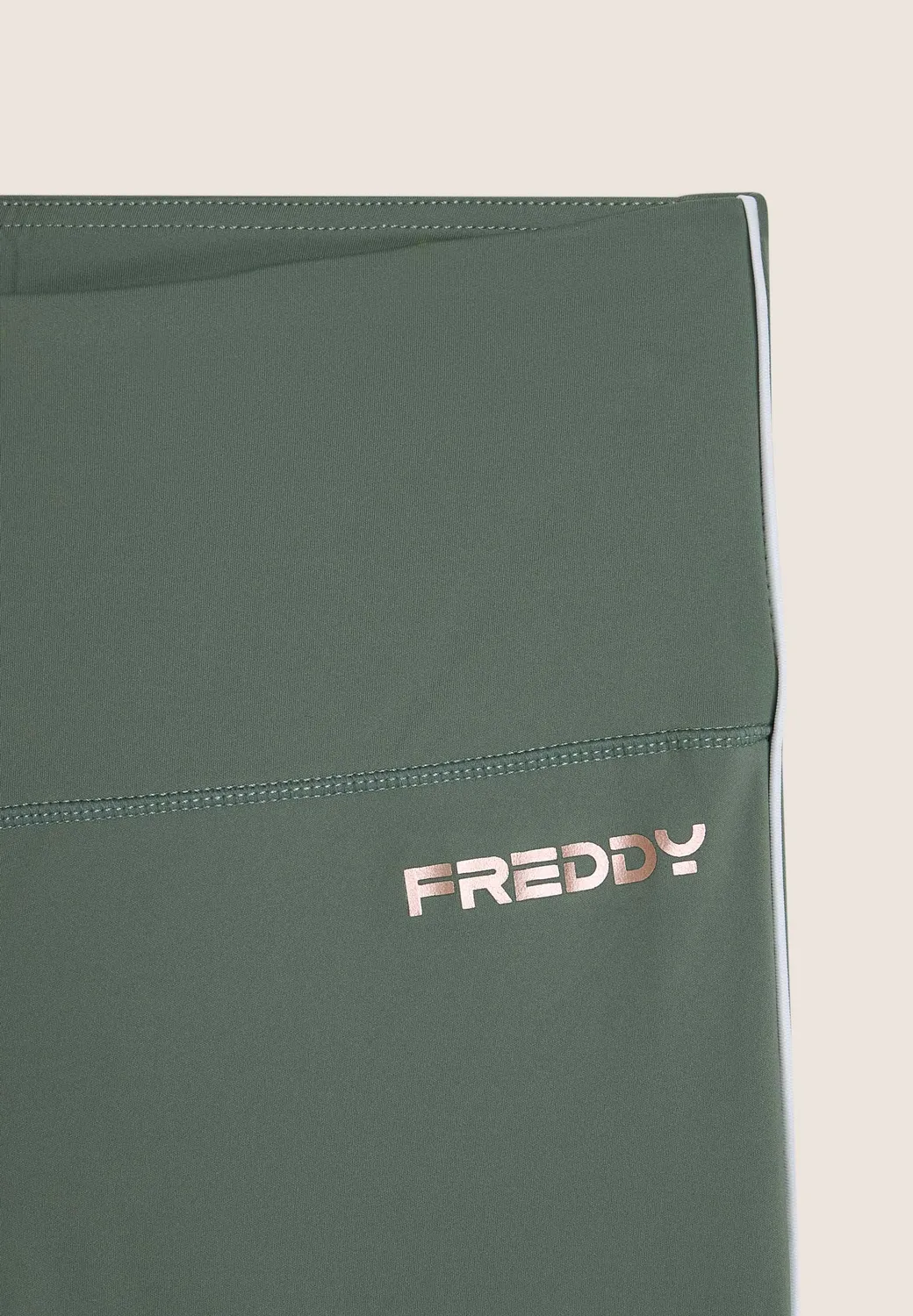 Freddy 7/8 Leggings hoher Bund Schwarz Kontrast