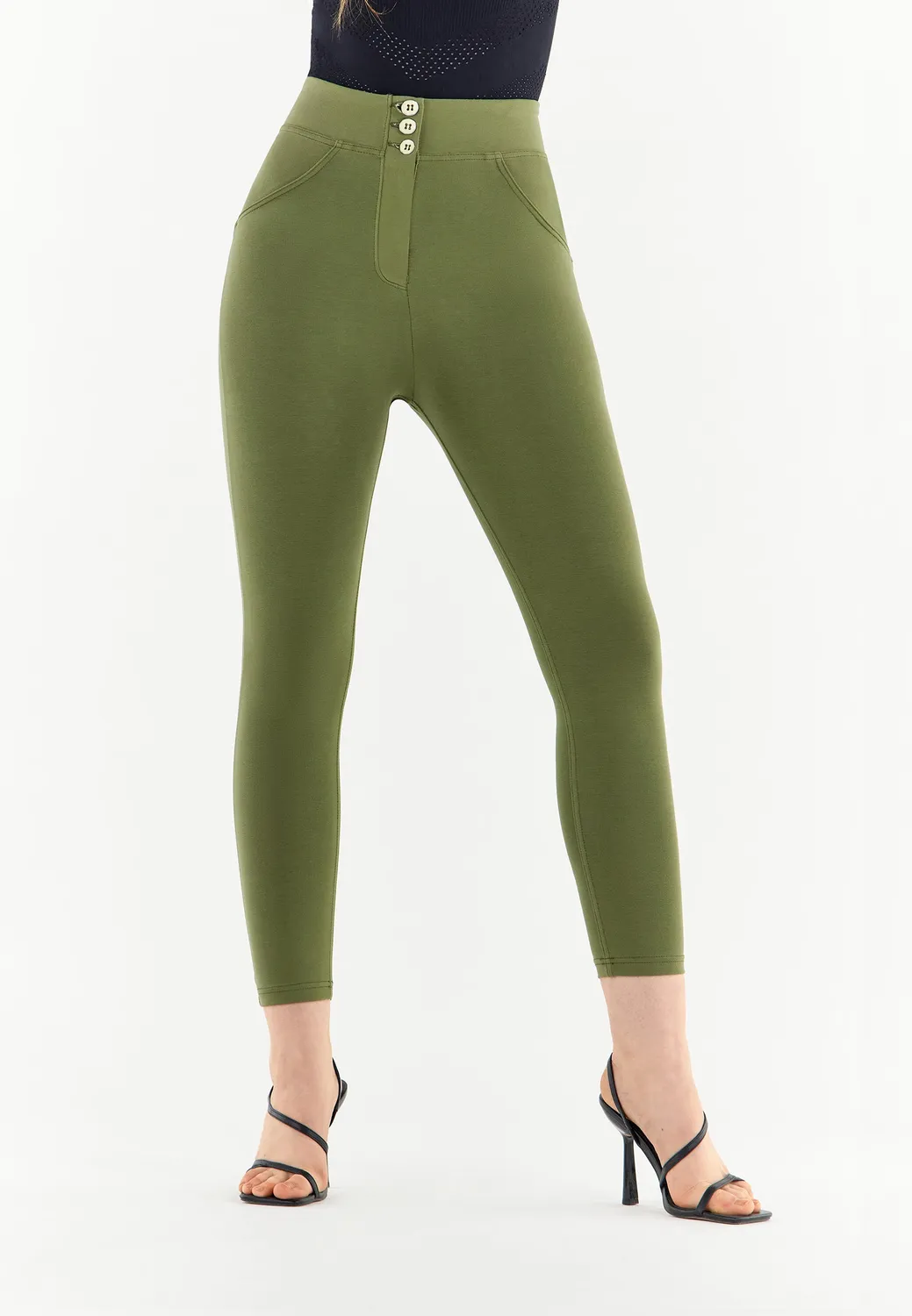 Freddy WR.UP 7/8 Push-up Hose Curvy Damen Moss Superskinny