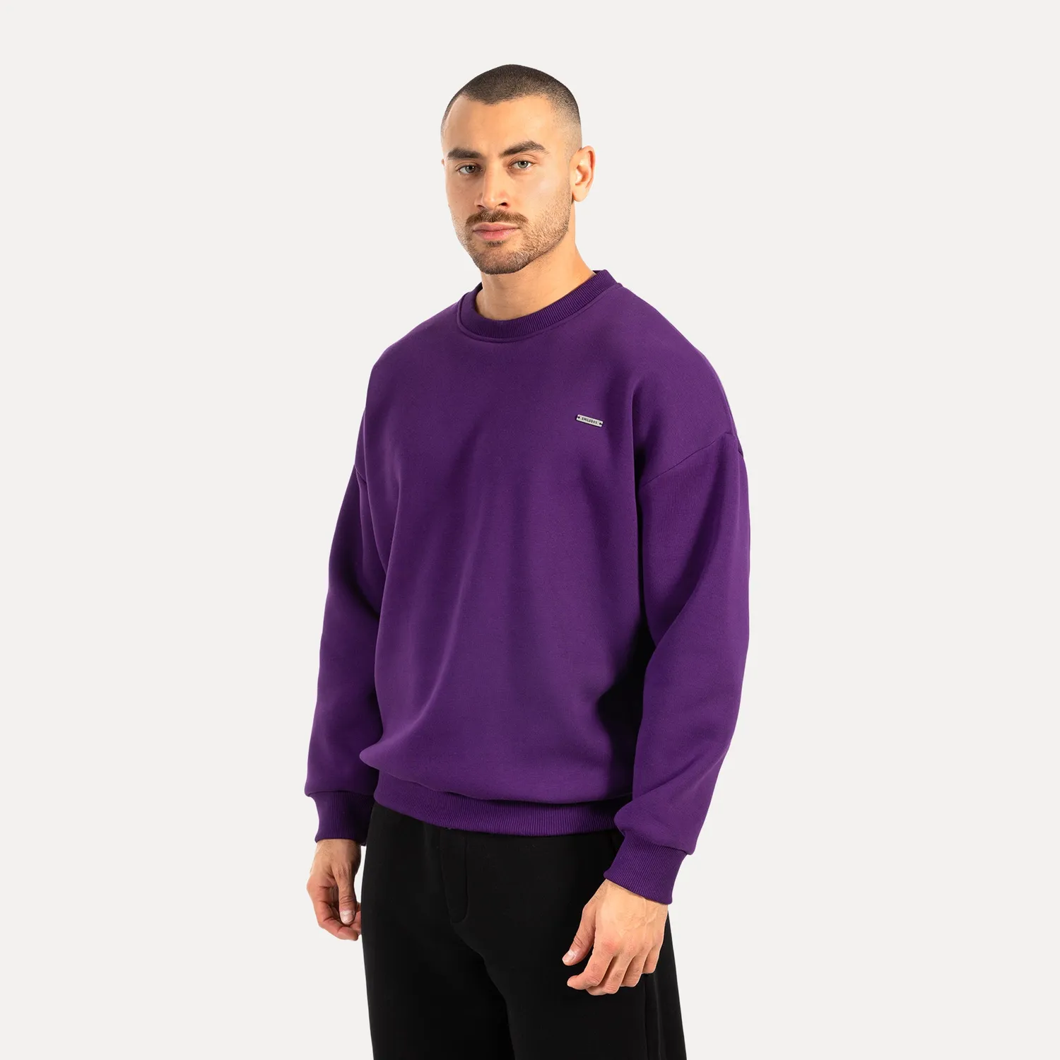 Smilodox Lunara Riven Sweatshirt Schwarz Oversize Unisex