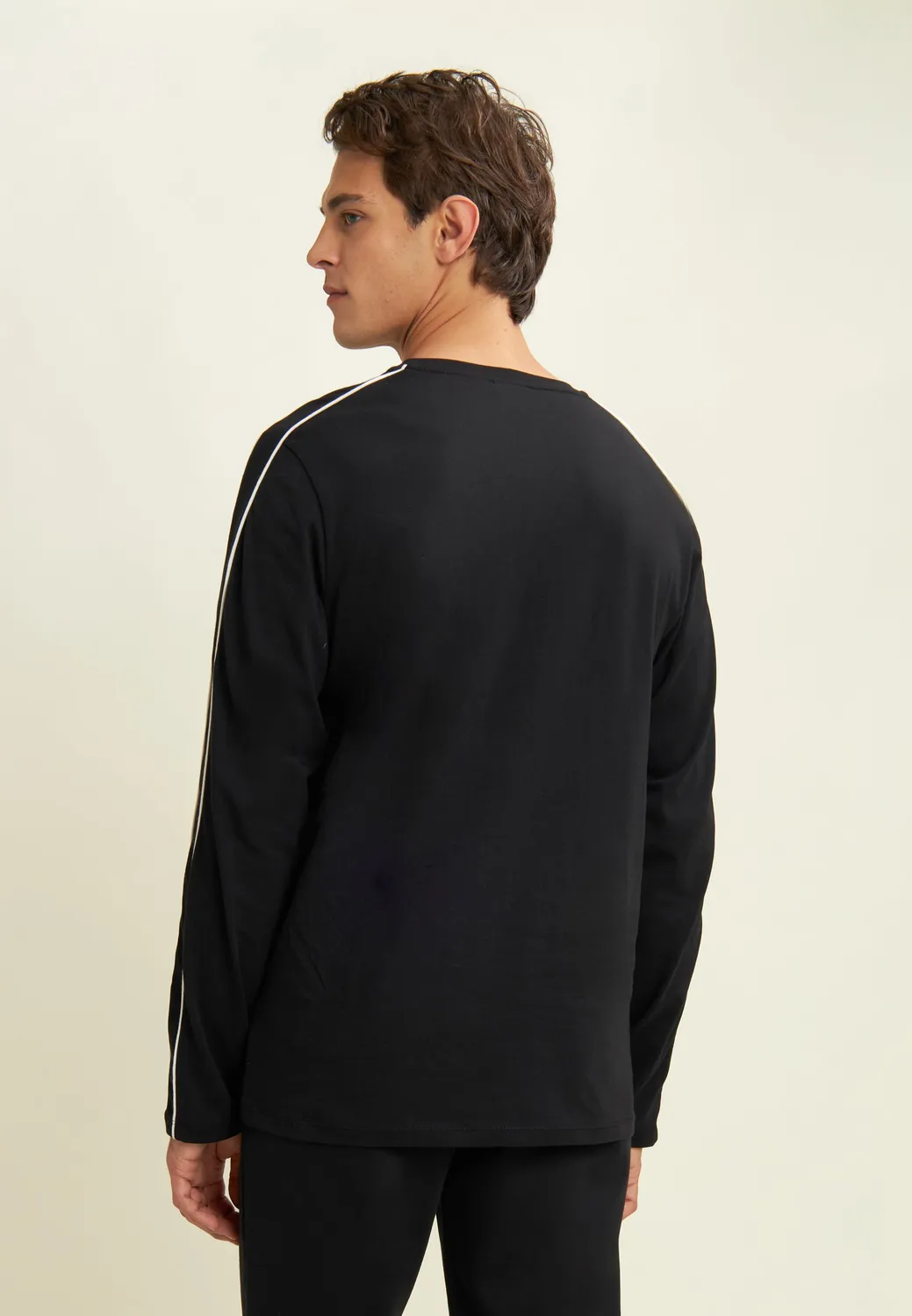 Freddy Langarmshirt Jersey Kontrastnähte dunkelblau regular