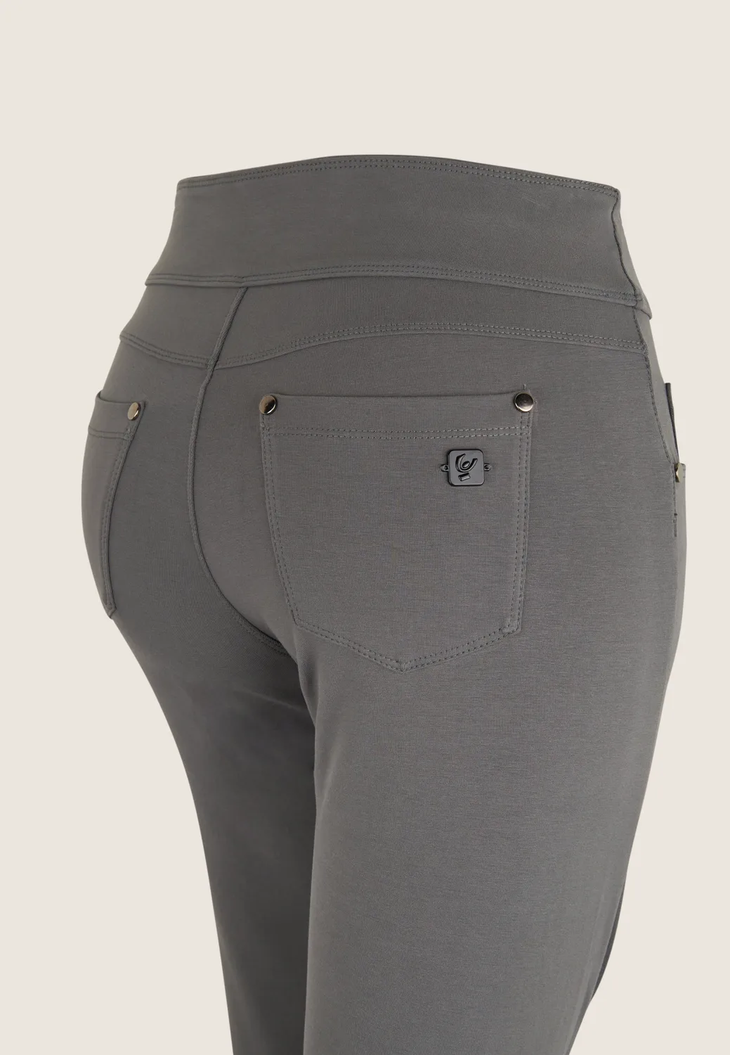 Freddy N.O.W. Wide Leg Hose Grau Jersey elastisch