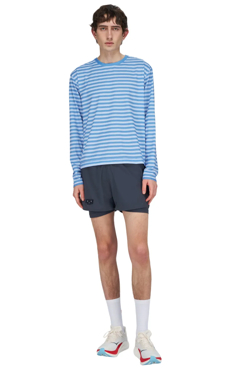 UNNA Striped LS Langarmshirt Business Blue schnelltrocknend