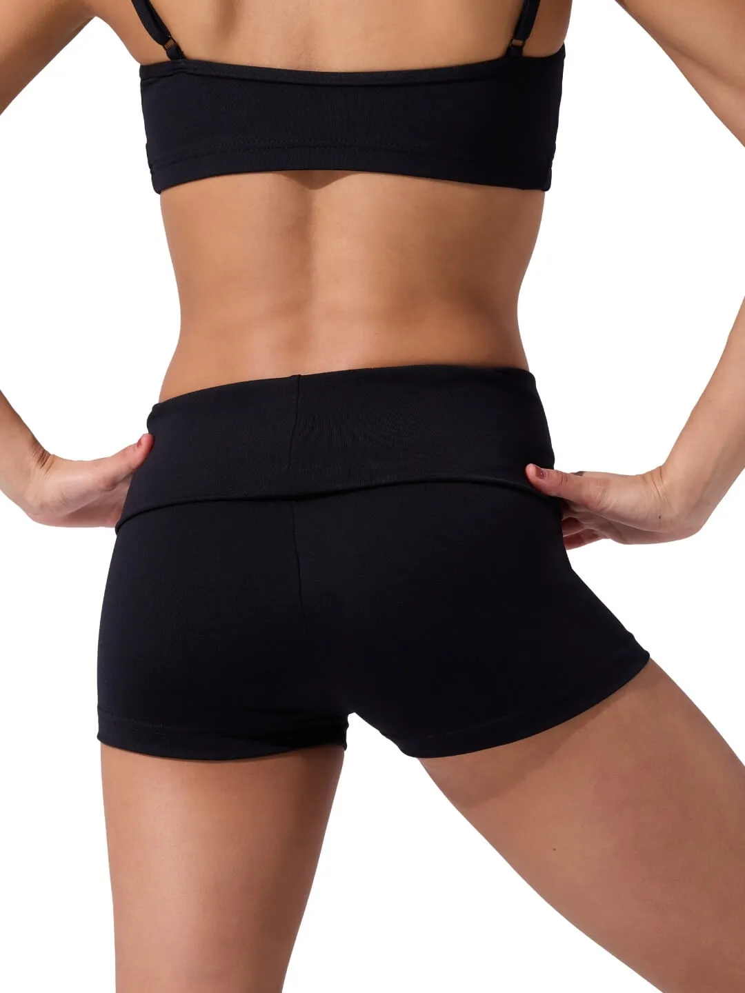 Capezio Team Basics TB242W Shorts Schwarz Umschlagbund Kurz