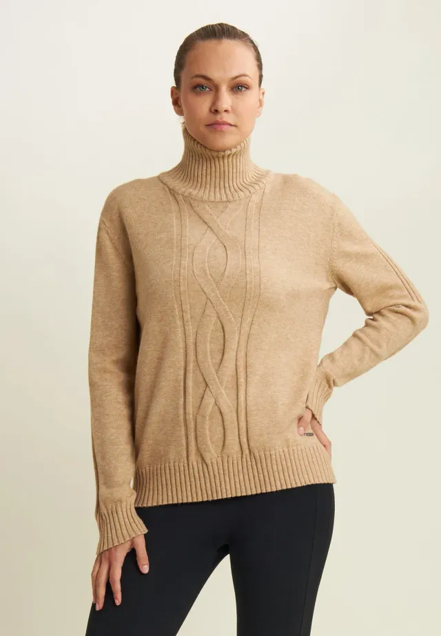 Freddy Zopf Rollkragenpullover Damen Melange Gray