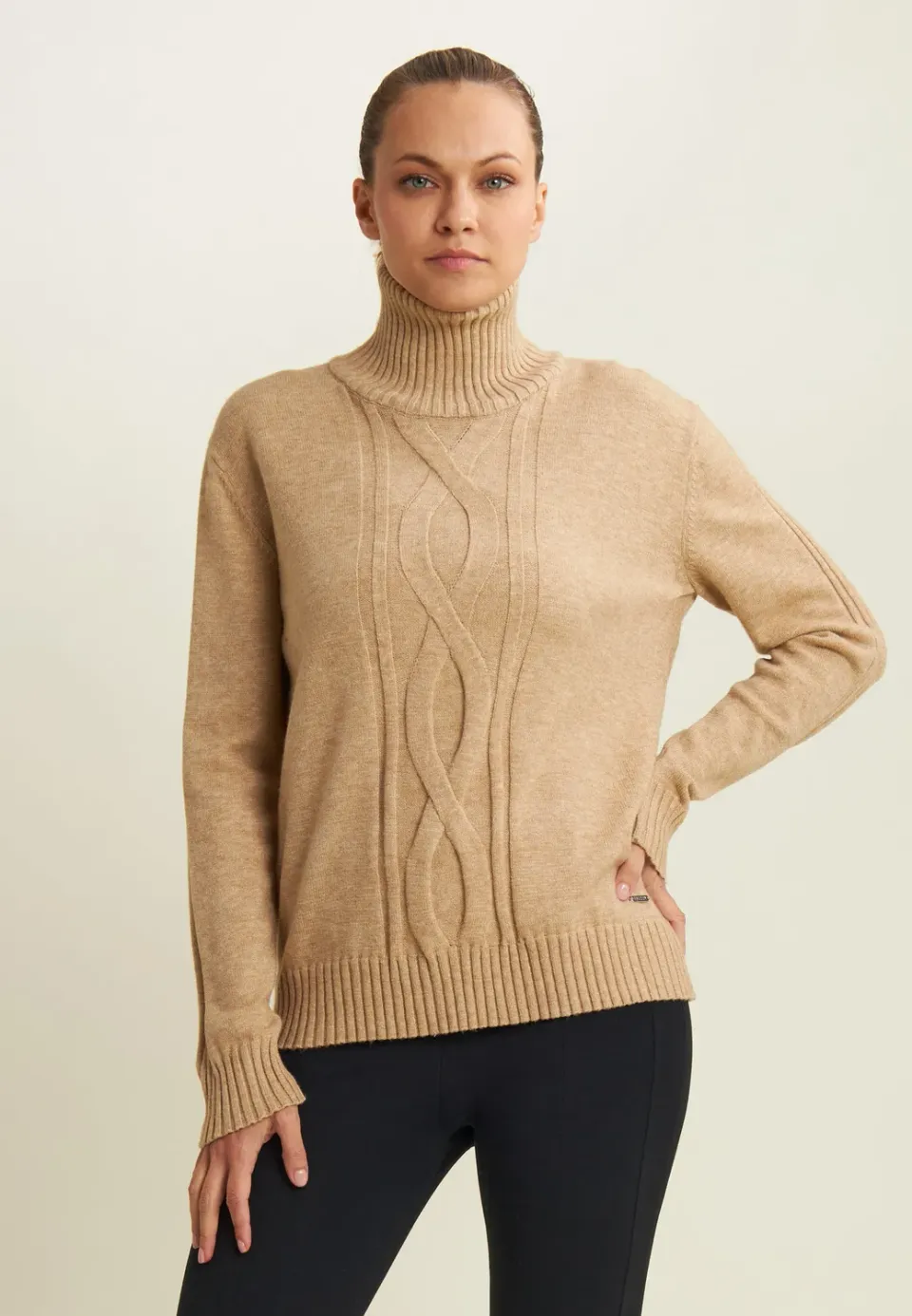 Freddy Zopf Rollkragenpullover Damen Melange Gray