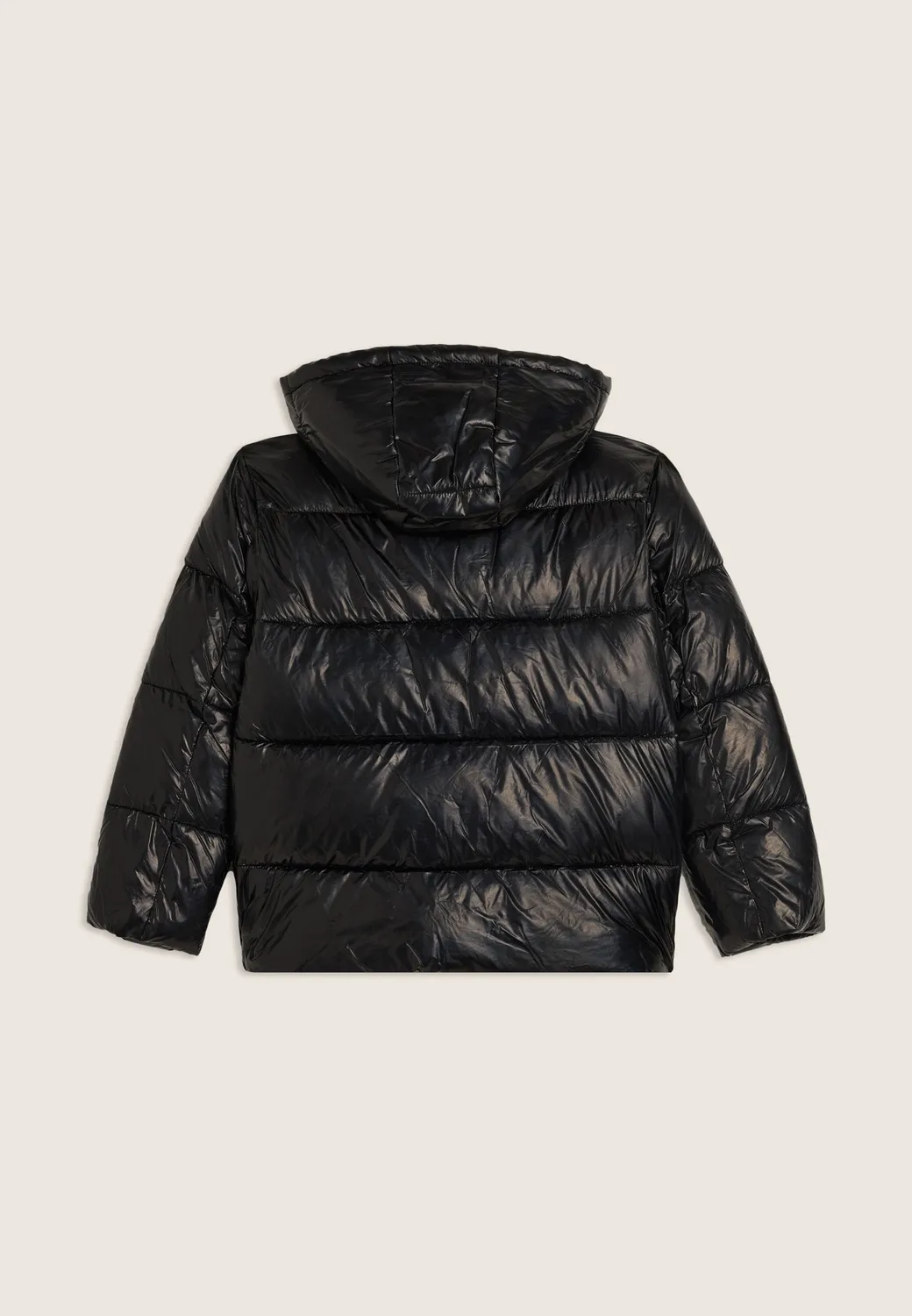 Freddy Junior Glanz Steppjacke Schwarz mit Kapuze