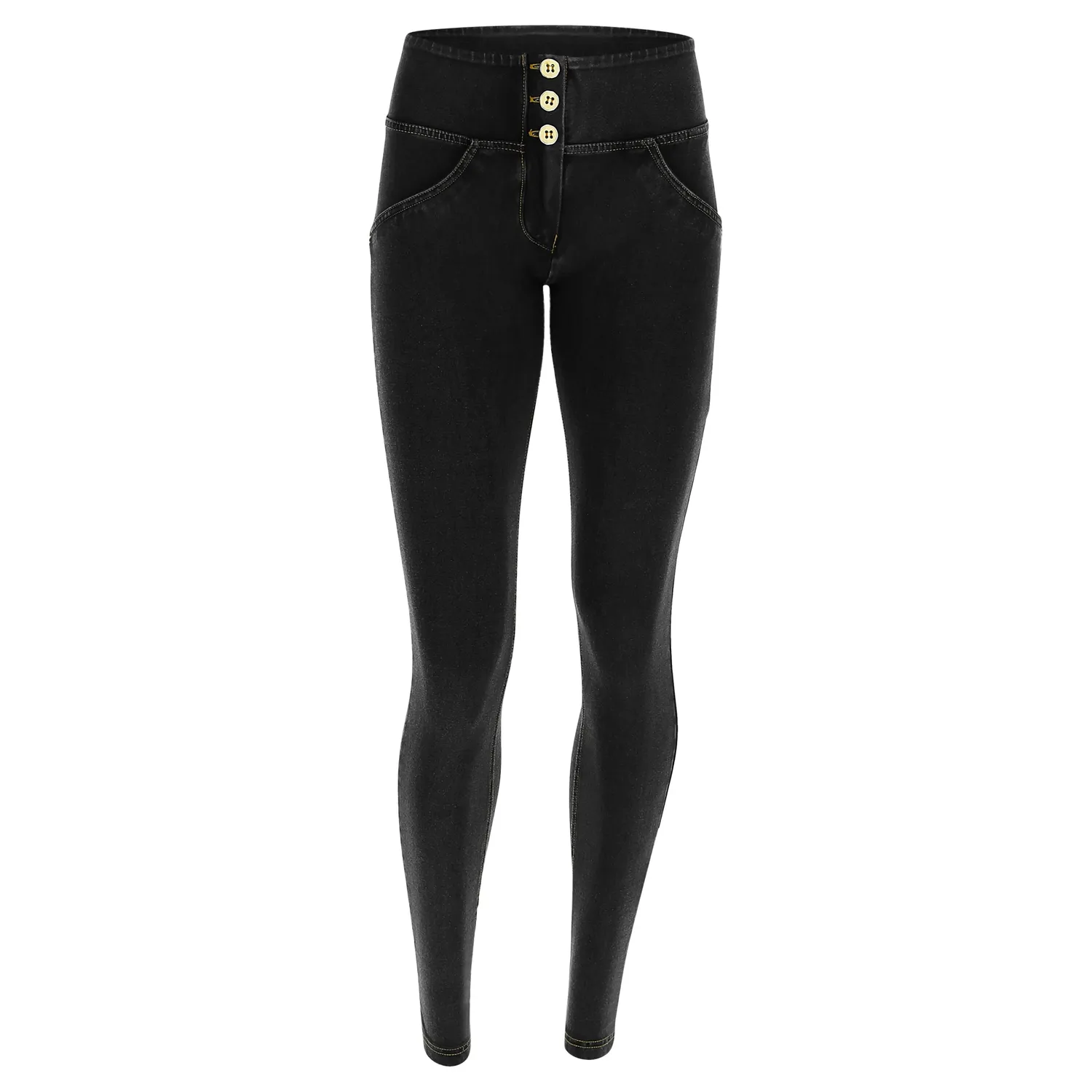 Freddy WR.UP Skinny Mid-Rise Jeans Dunkelblau-Gelb Shaping