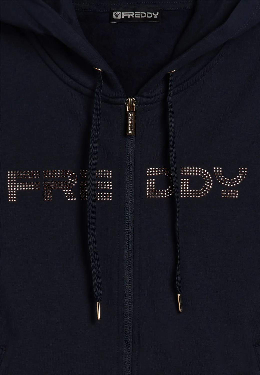 Freddy Zip Hoodie Damen Kapuze Logoband Dark Sapphire