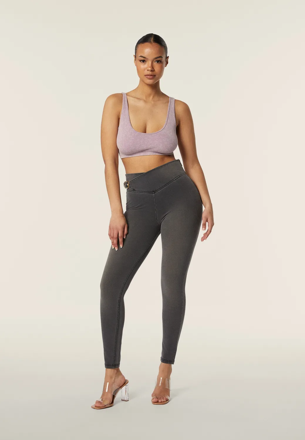 Freddy WR.UP Jeggings Damen High Waist Denim Grau