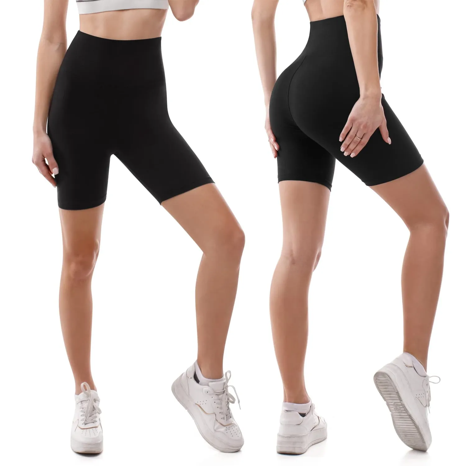 SINOPHANT Radlerhose Damen Schwarz blickdicht