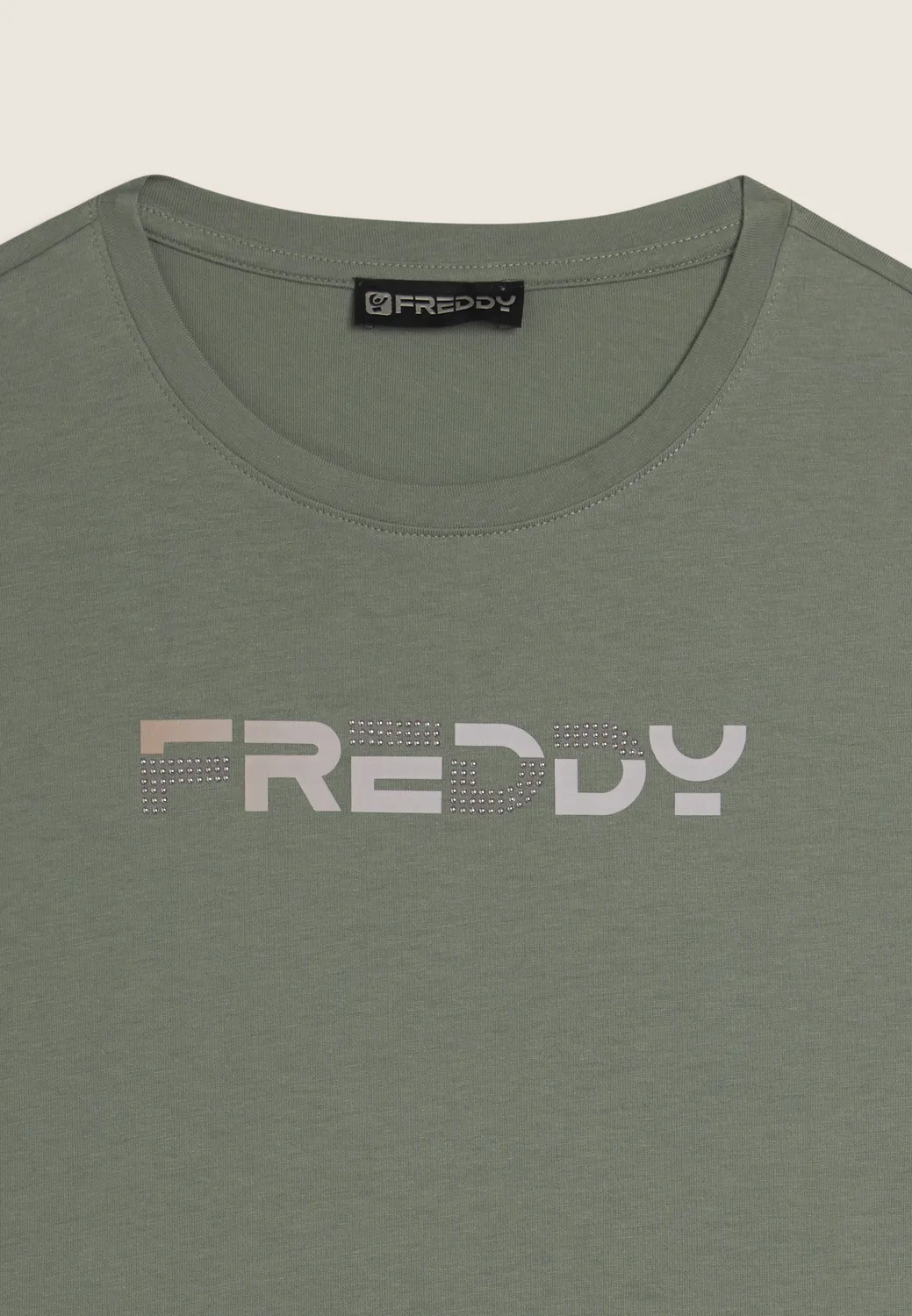 Freddy T-Shirt Holografik Logo Dark Sapphire Baumwolle