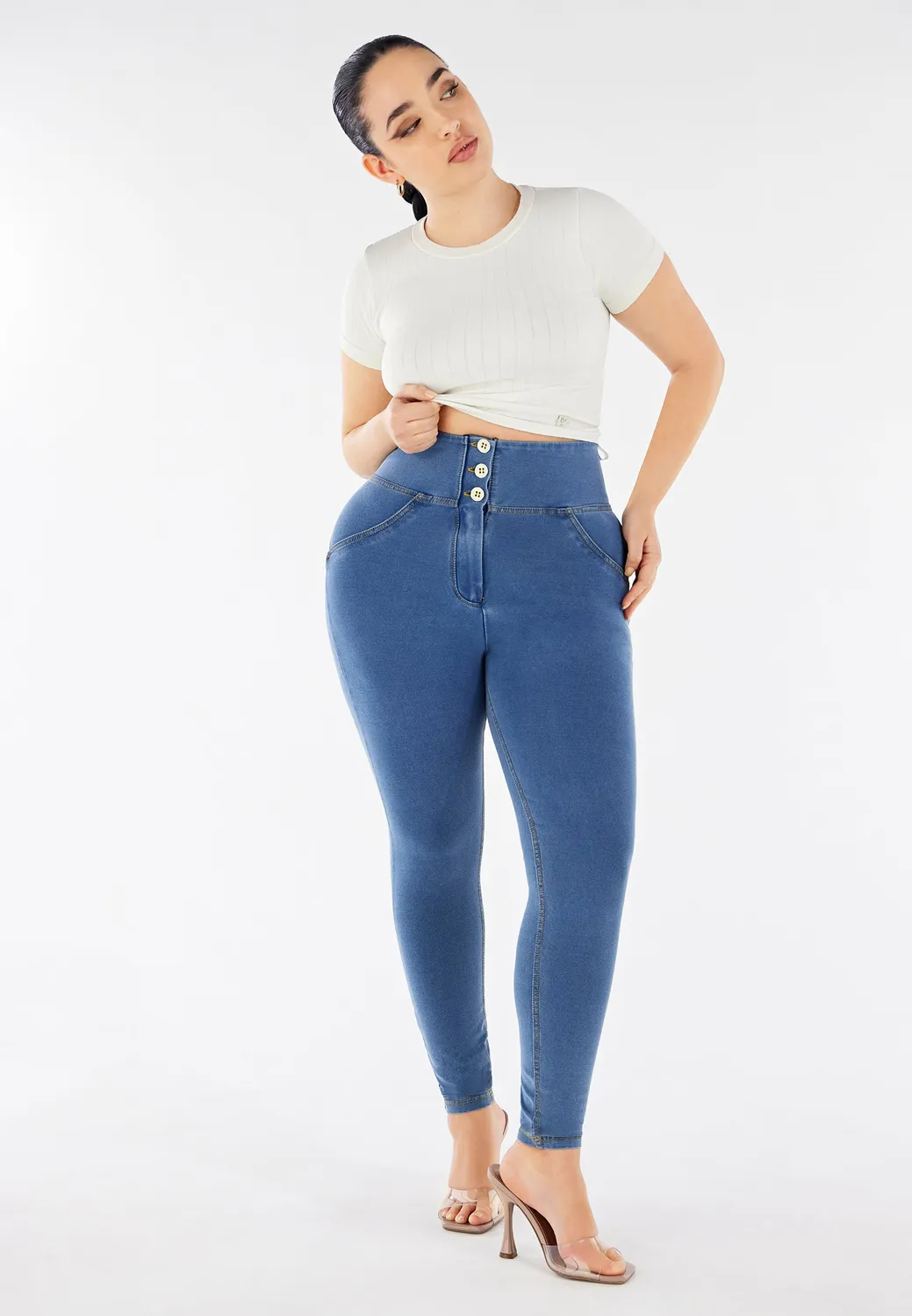 Freddy WR.UP Curvy Superskinny Jeggings Dark Jeans