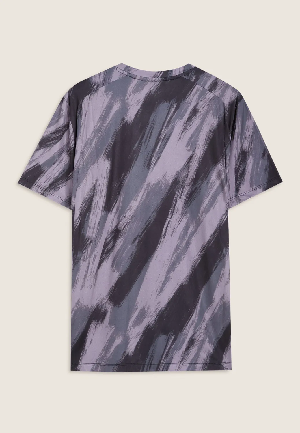 Freddy Herren T-Shirt Pinsel-Print schwarz Tech-Jersey