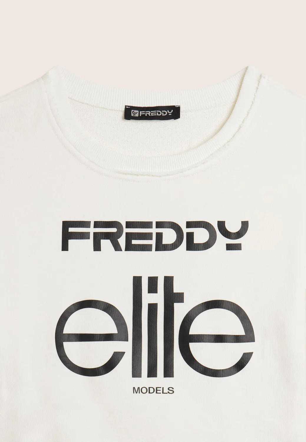 Freddy Elite Cropped Sweatshirt Crystal Gray Baumwolle