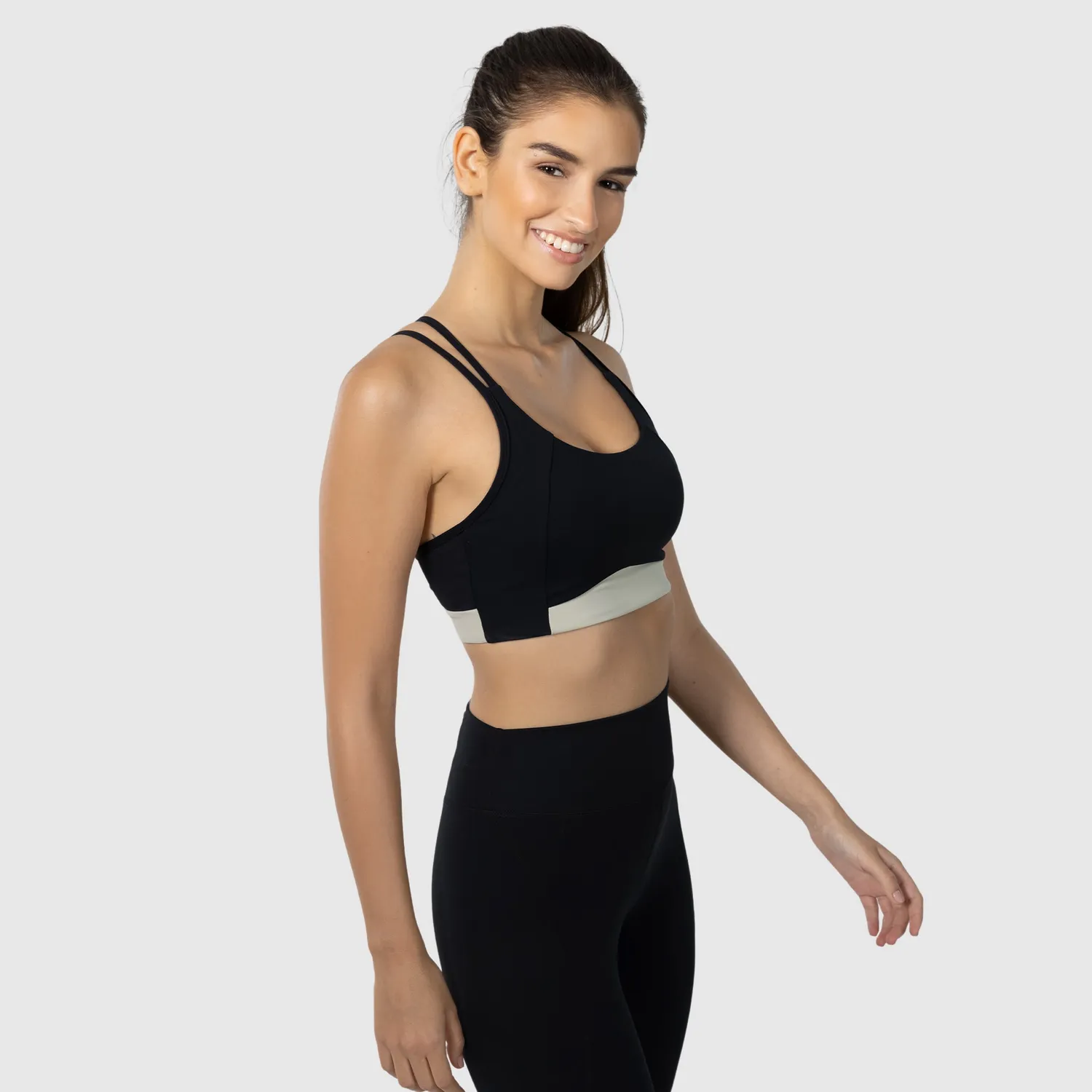 Smilodox Advanced Vickie Sport BH Damen Schwarz Shaped Fit