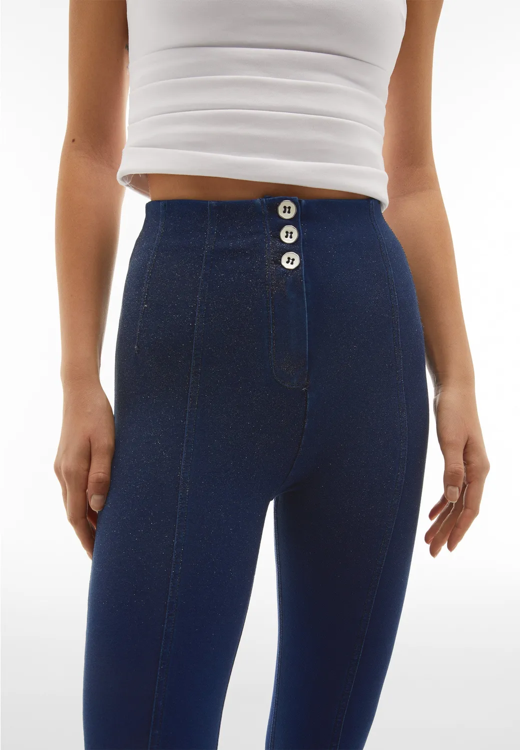 Freddy WR.UP Jeggings High Waist Glitter Dark Jeans