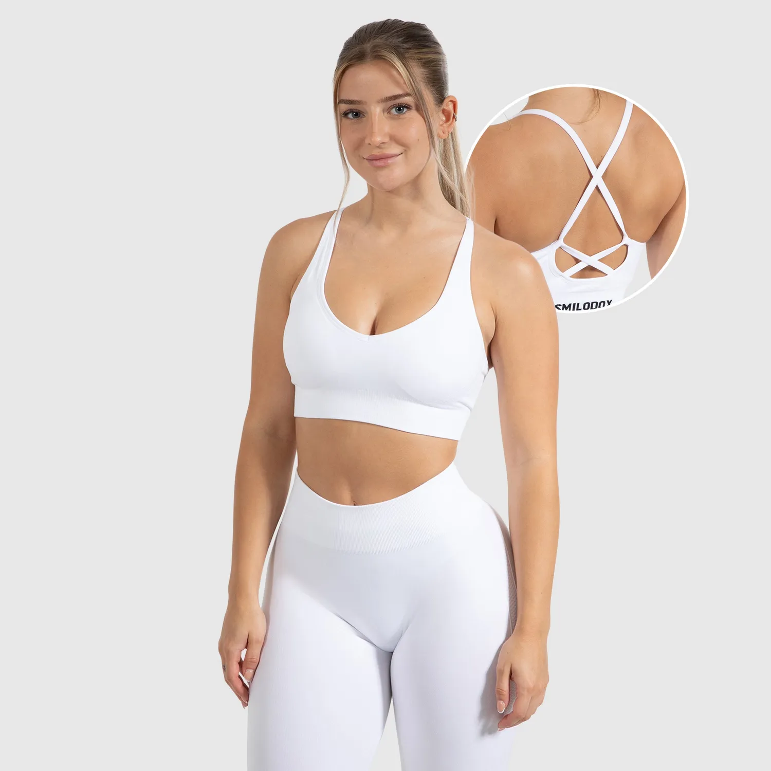 Smilodox Cetrina Scrunch Sport BH Schwarz