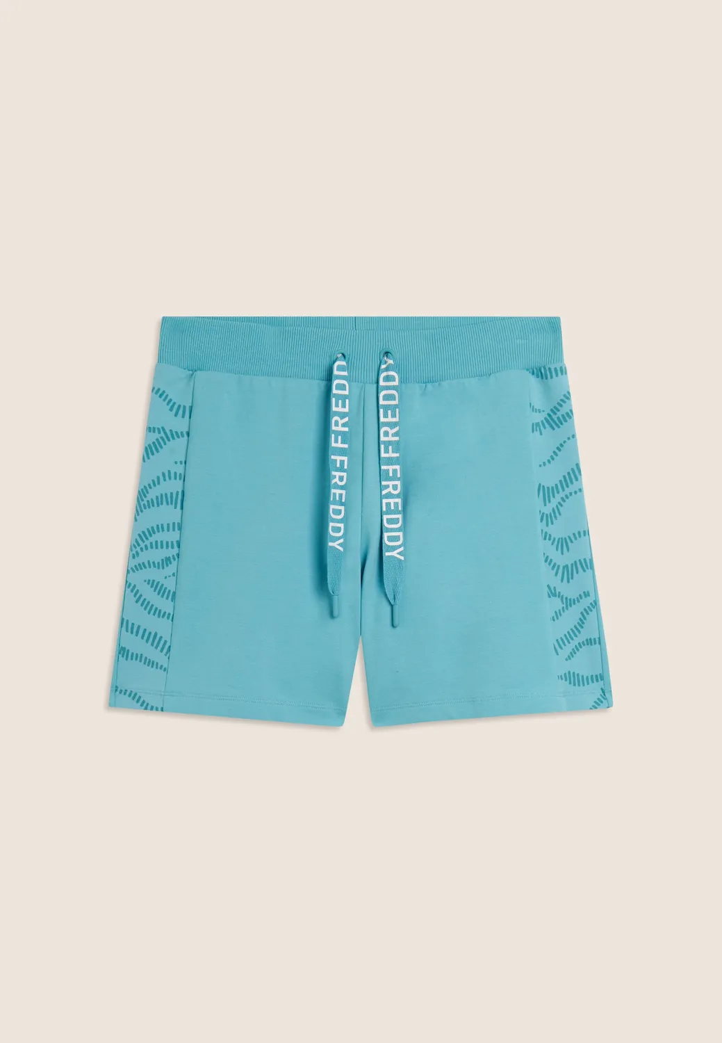 Freddy Shorts Damen French Terry schwarz Grafik