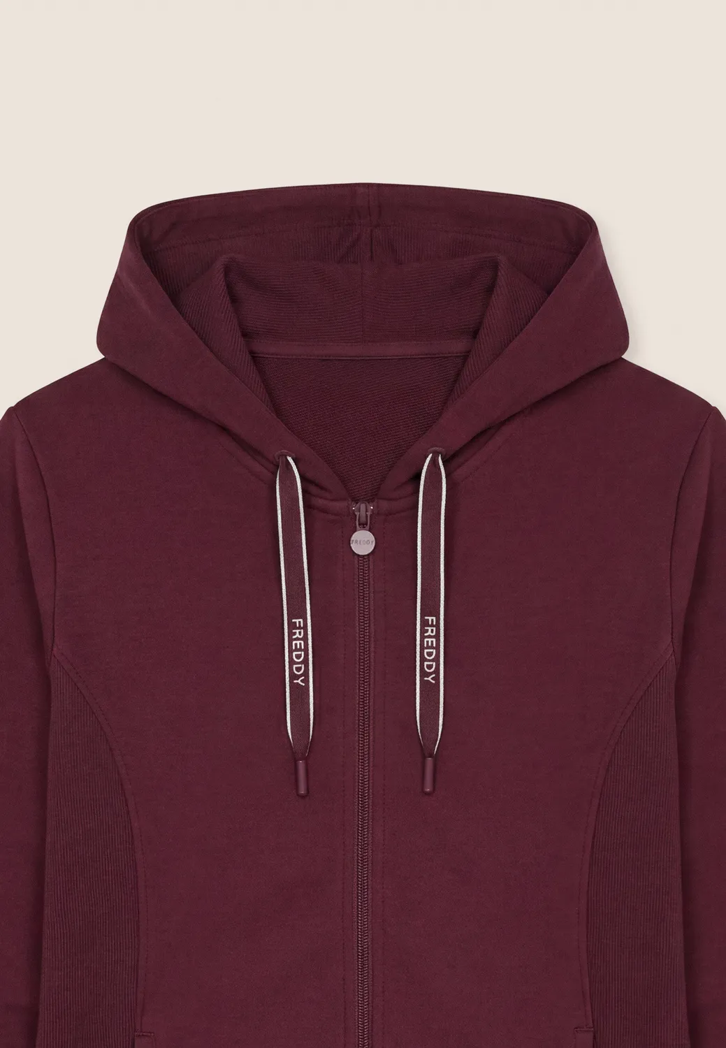 Freddy Slim Full-Zip Kapuzenjacke schwarz slim