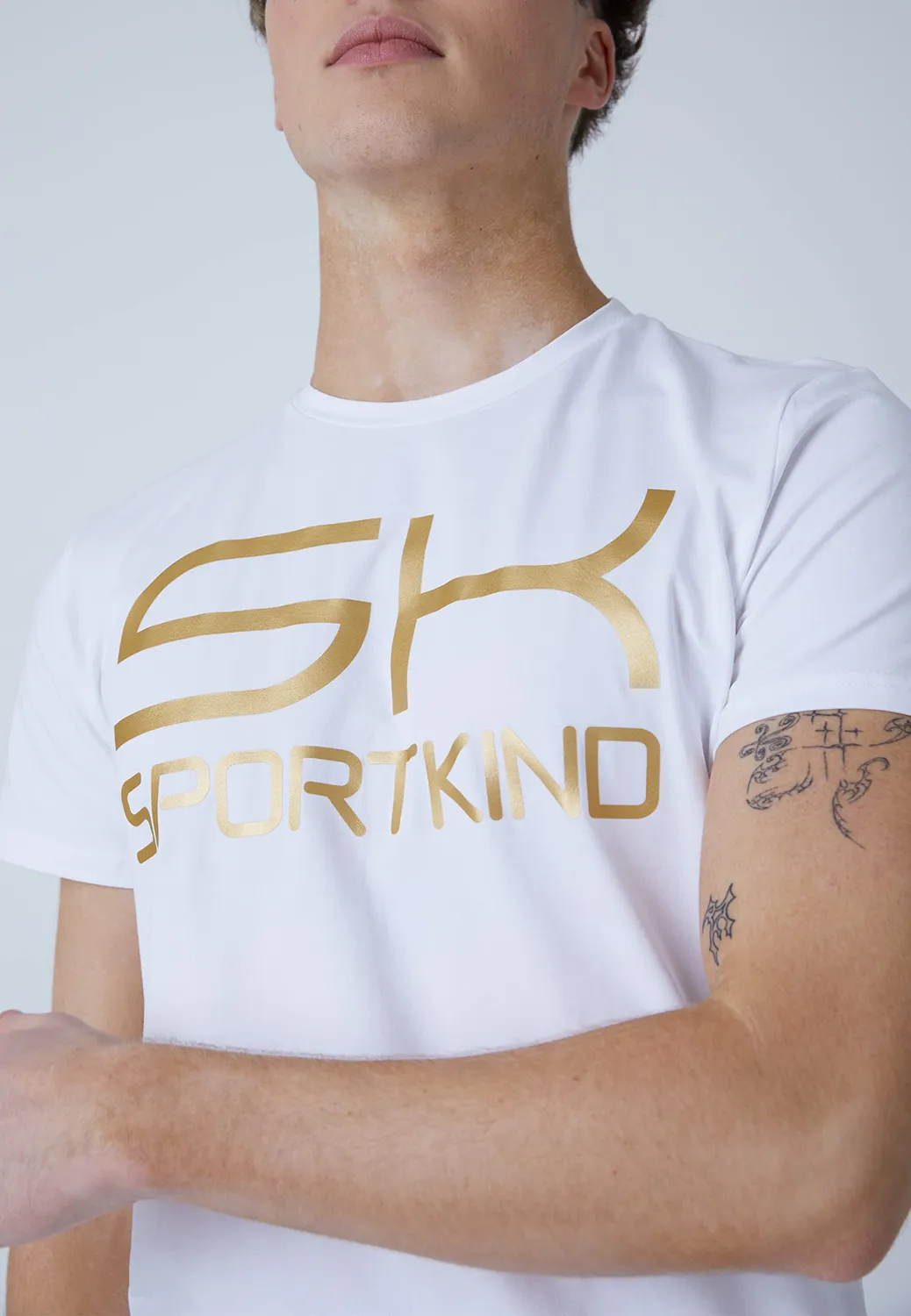 Sportkind Tennis T-Shirt Baumwolle Weiß Gr. XL locker