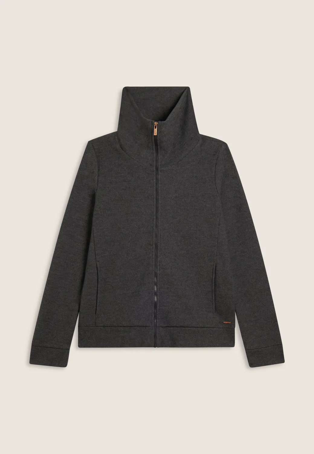 Freddy Damen Sweatjacke Full-Zip Grau Meliert warm
