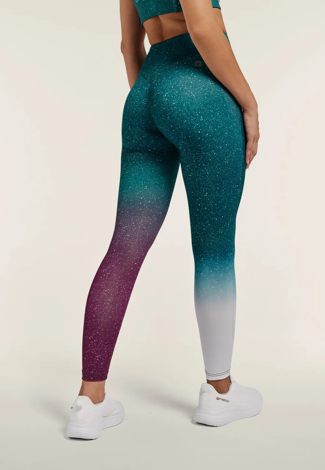 Freddy No Slide Leggings Fuchsia-Silber Stern 7/8