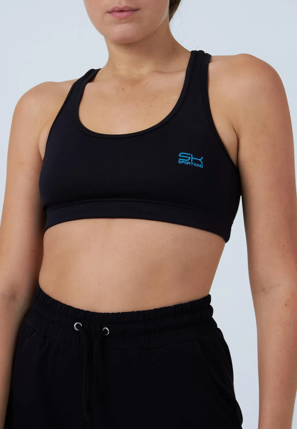 SPORTKIND Trainingshose lang Damen Schwarz Taschen warm