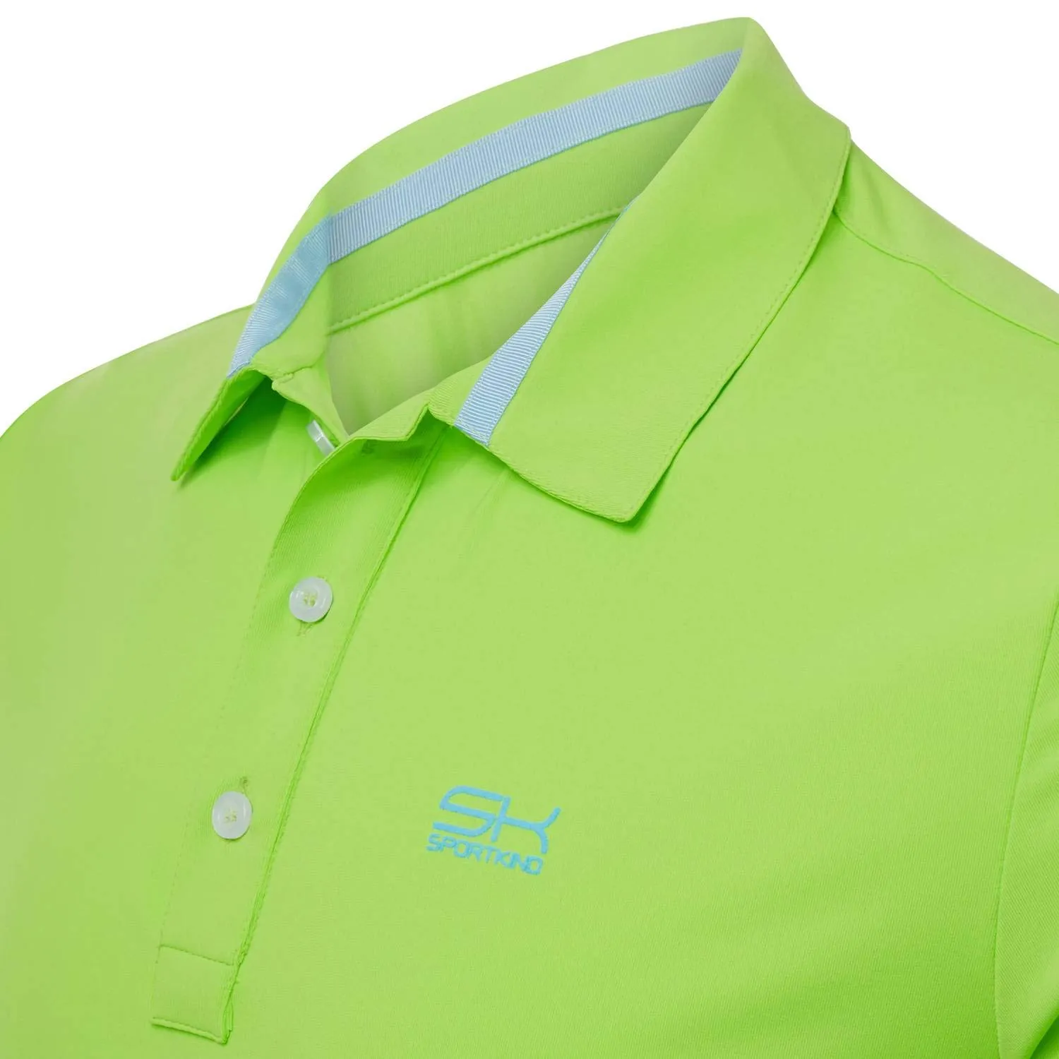 SPORTKIND Funktions Polo neongrün Gr. 122 UV-Schutz