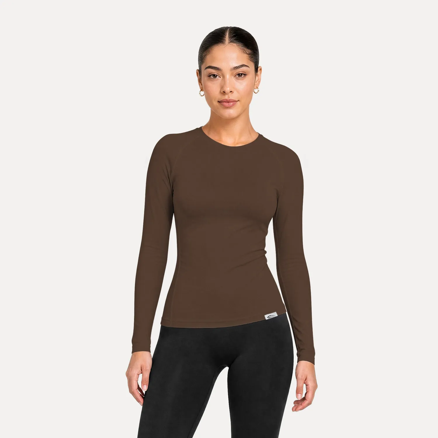 Smilodox Lyana Longsleeve Schwarz Shaped Fit