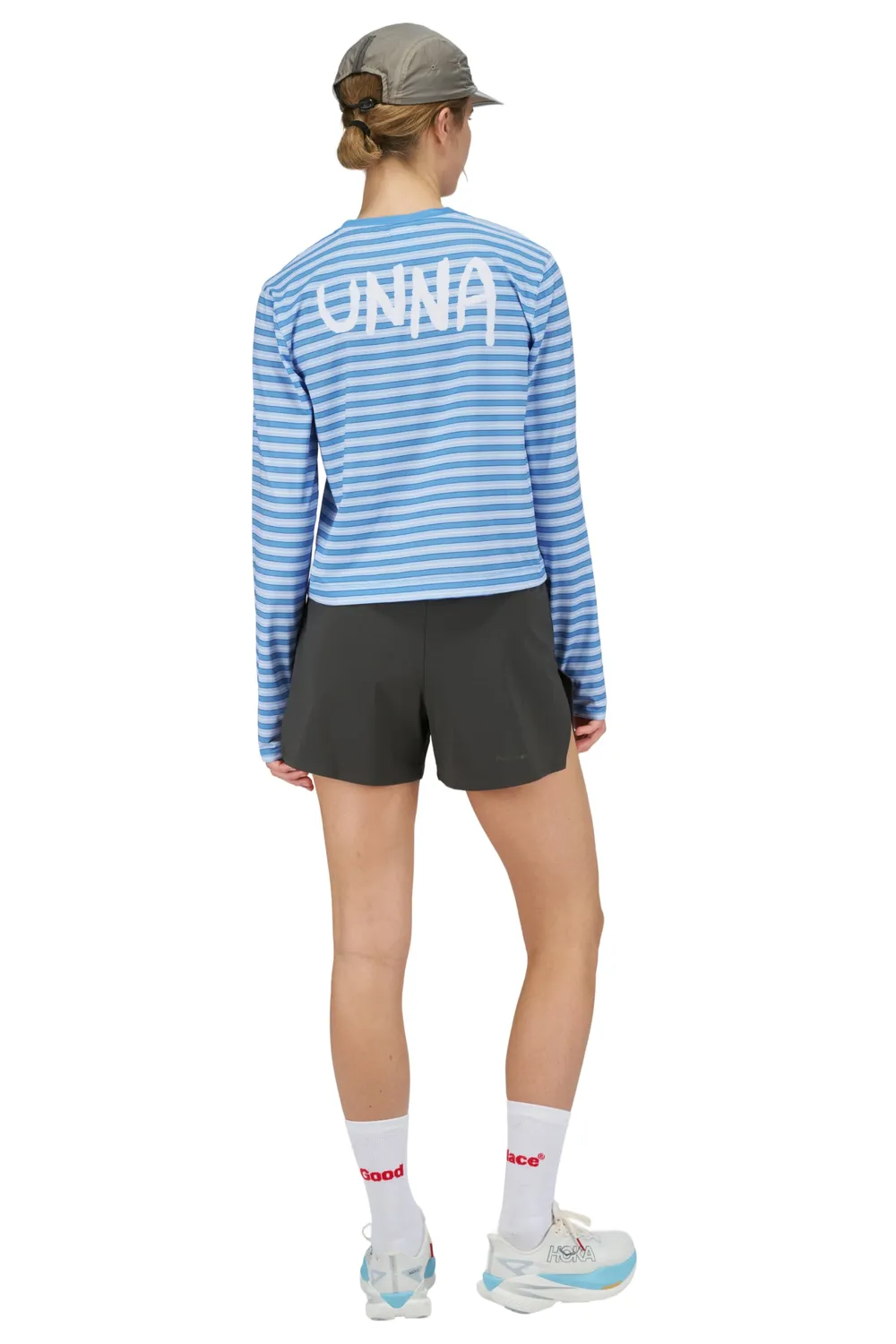 UNNA Striped LS W Laufshirt Business Blue langarm