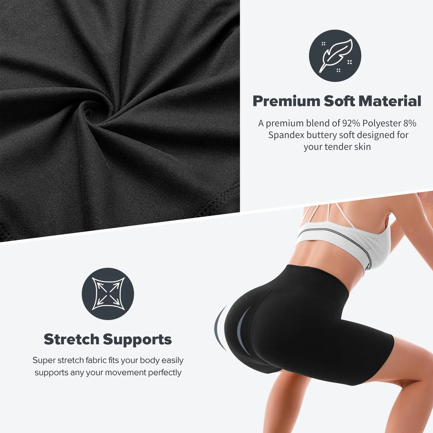 SINOPHANT Radlerhose Damen Schwarz blickdicht