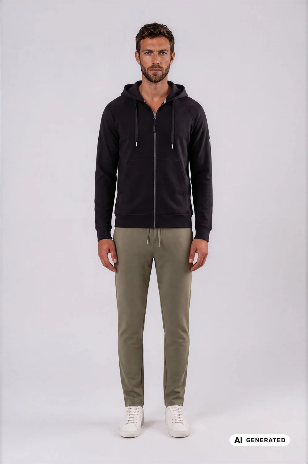 LPO Felix Sweatjacke schwarz leger