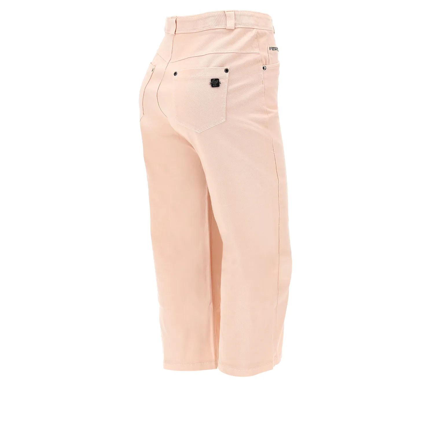 Freddy Black Caprihose Damen Weiß 3/4 Weites Bein