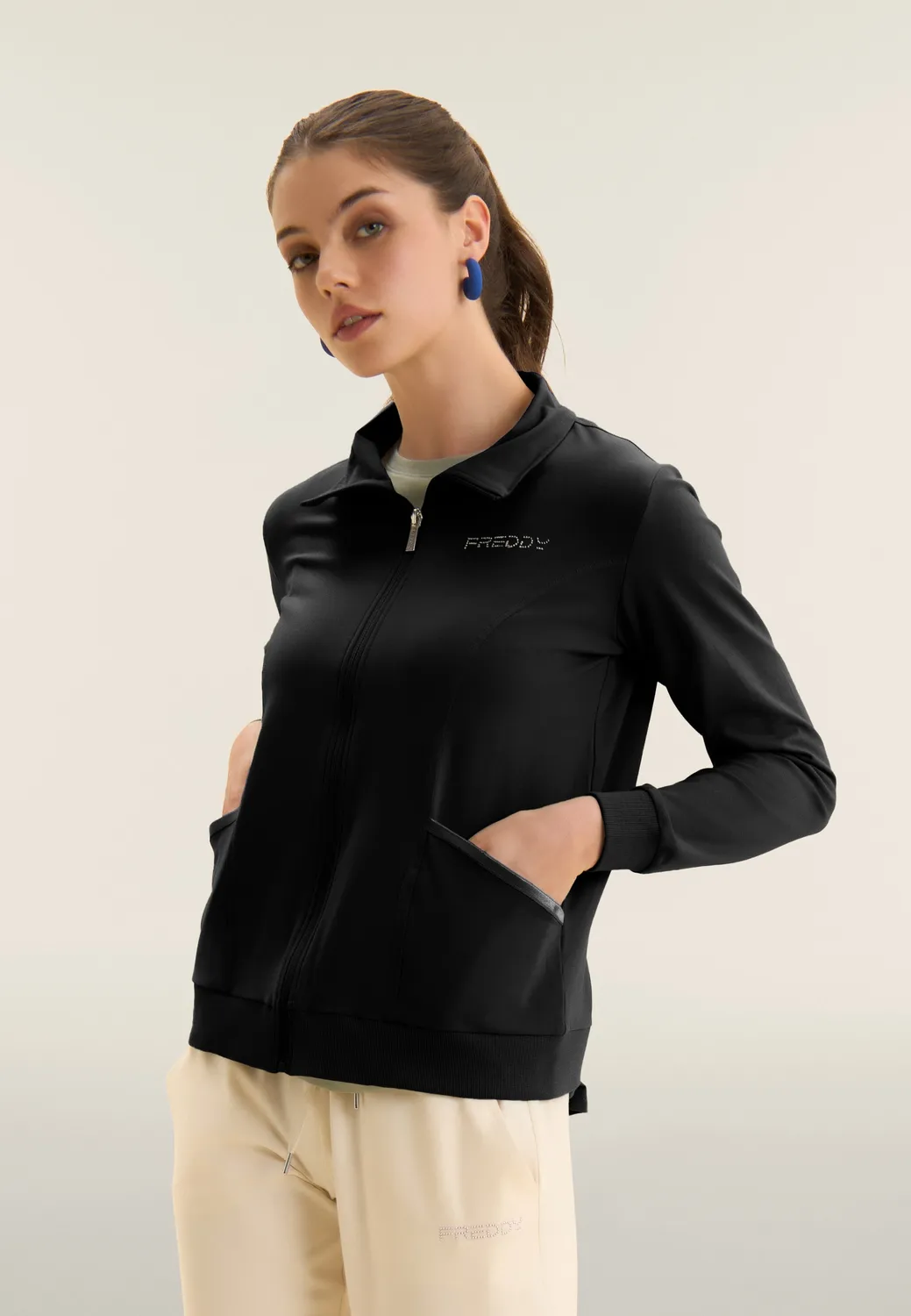 Freddy Sweatjacke Stehkragen Iceberg Green