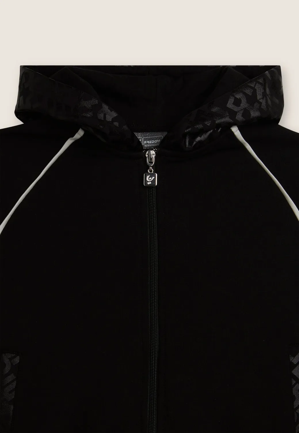 Freddy Kinder Sweatjacke Kapuze Schwarz 10 Jahre Logo