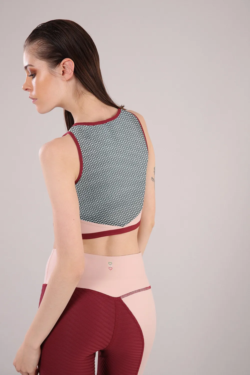 Freddy Yoga Top Damen Cameo Rose Mittlerer Halt