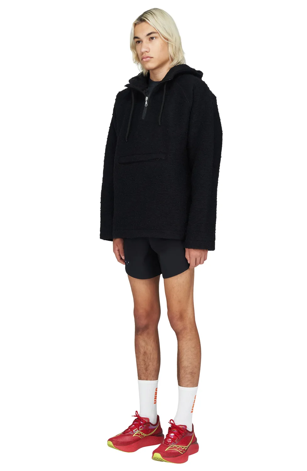 UNNA Walkman Anorak Herren Black Wolle