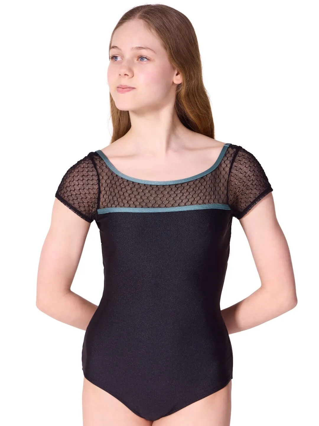 Capezio F12611W Harmony Trikot Evergreen Fog XS Kurzarm