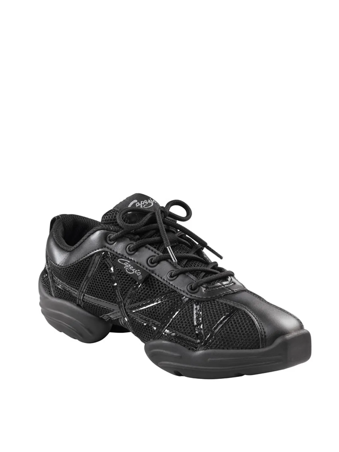 Capezio Web DS19C Tanzsneaker Schwarz Patent Kinder Split-Sohle