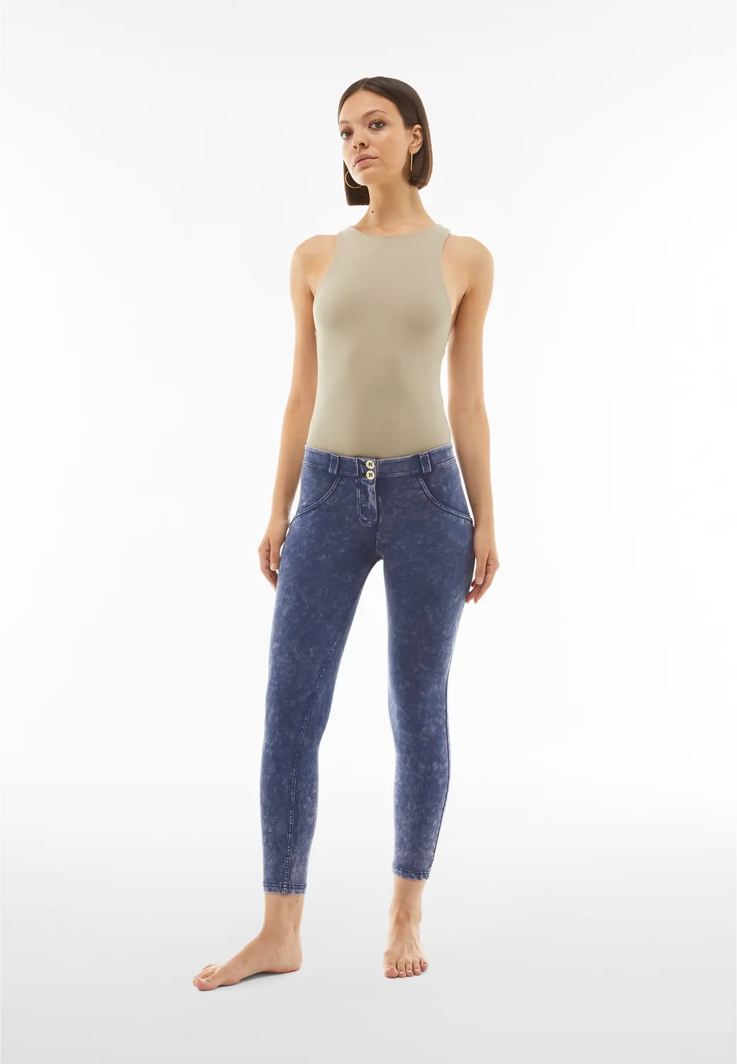 Freddy WR.UP 7/8 Superskinny Push-up Hose Navy Bio-Baumwolle