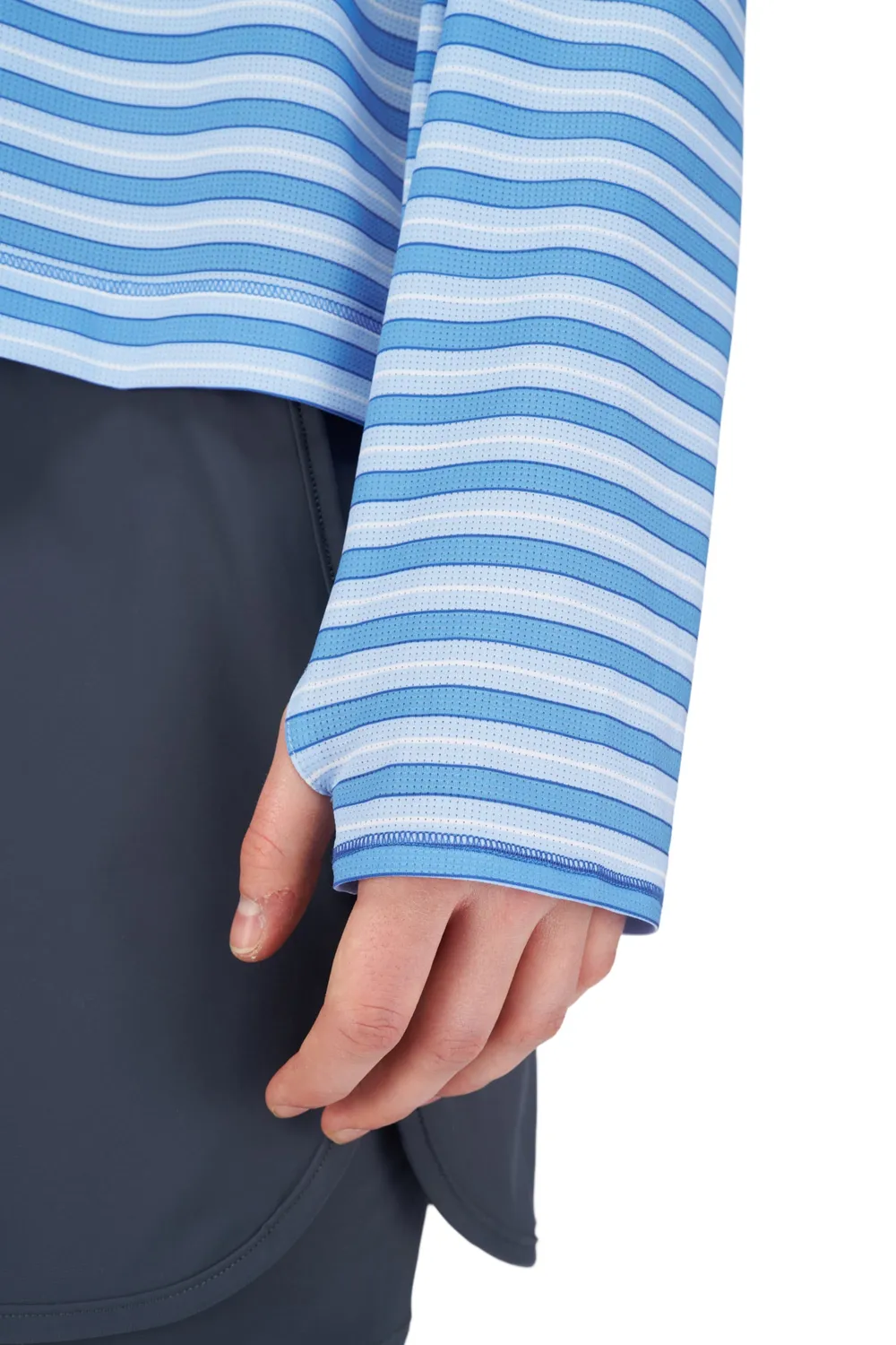 UNNA Striped LS Langarmshirt Business Blue schnelltrocknend