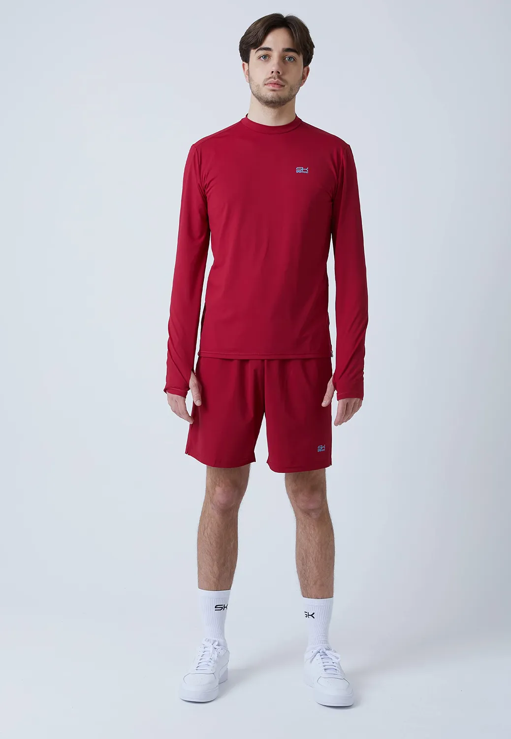 SPORTKIND Langarm Funktionsshirt Herren mit Daumenloch UV-Schutz
